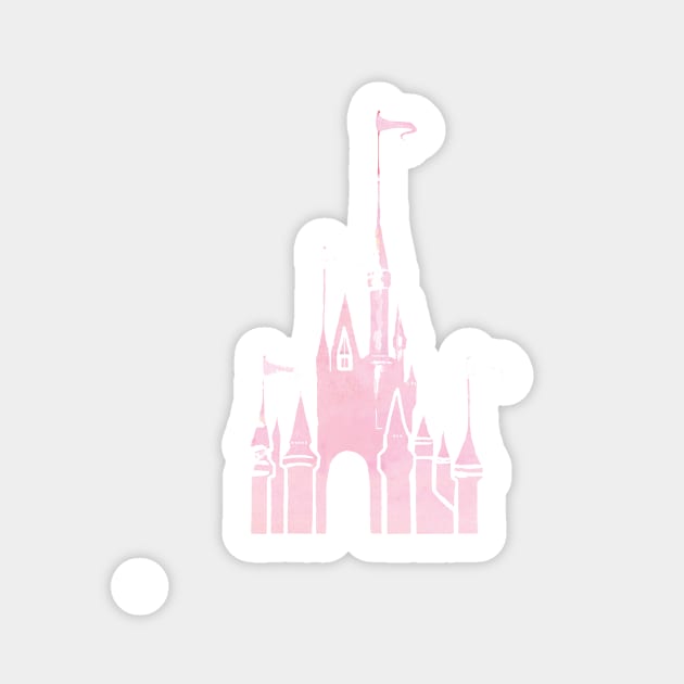 Pretty in Pink Castle Sticker by digitaldoodlers